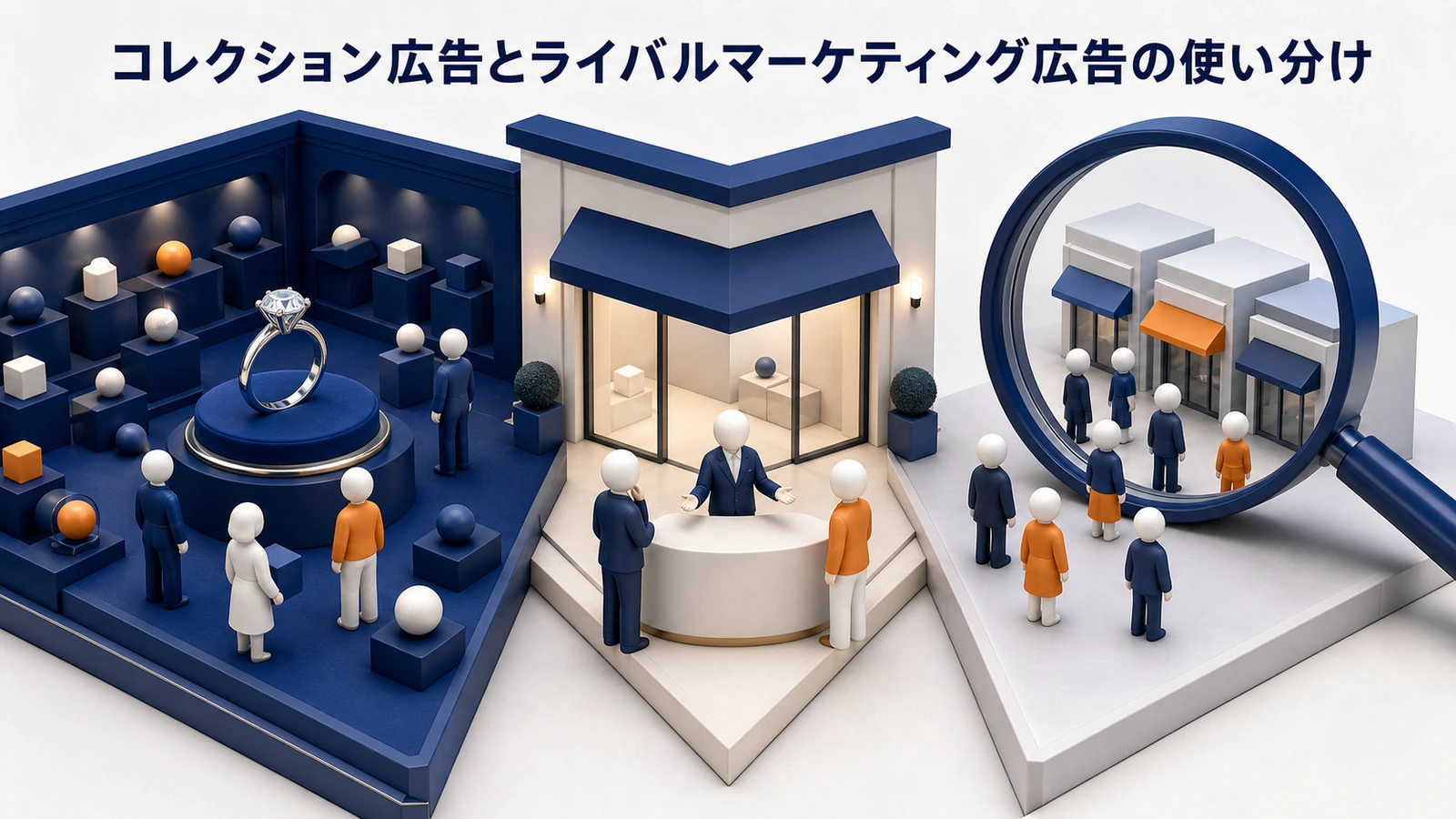 コレクション広告とライバルマーケティング広告の使い分けを解説するimage2.0インフォグラフィック