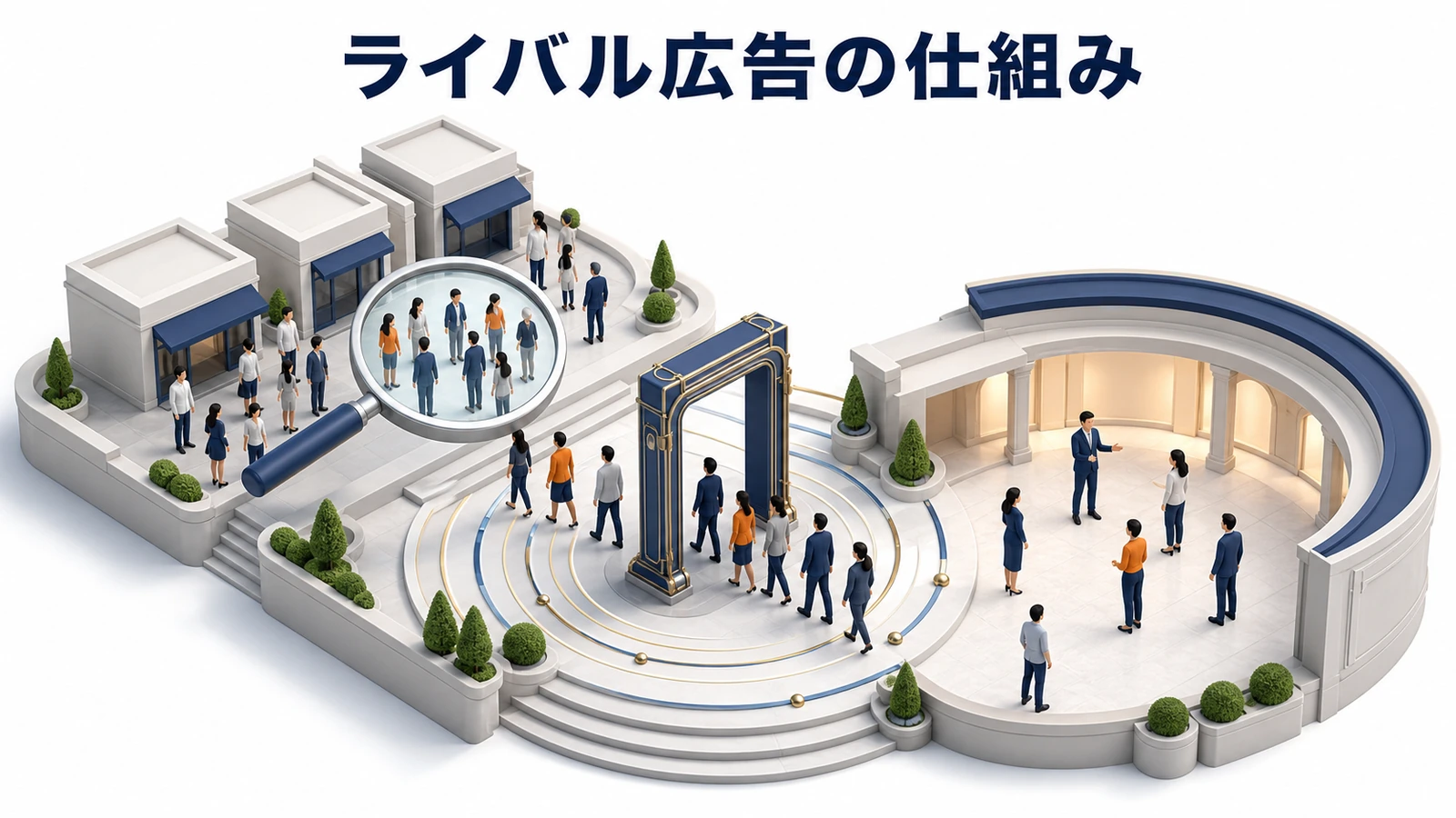 ライバル広告の仕組みを説明する図解