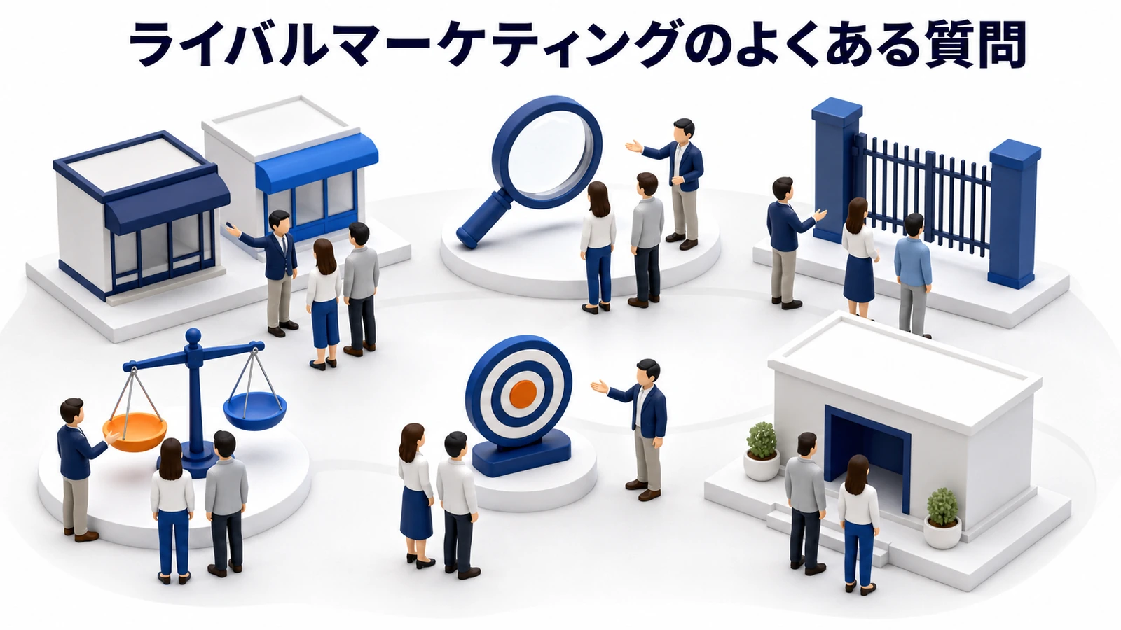 ライバルマーケティングのよくある質問を説明する図解