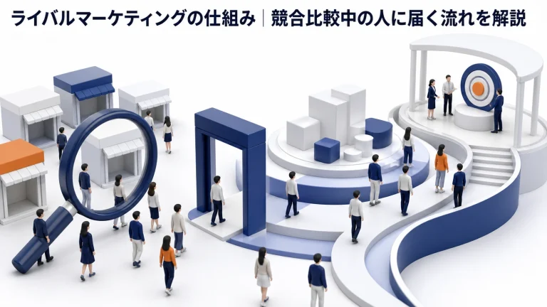ライバルマーケティングの仕組み|競合比較中の人に届く流れを解説 Image 2.0 図解