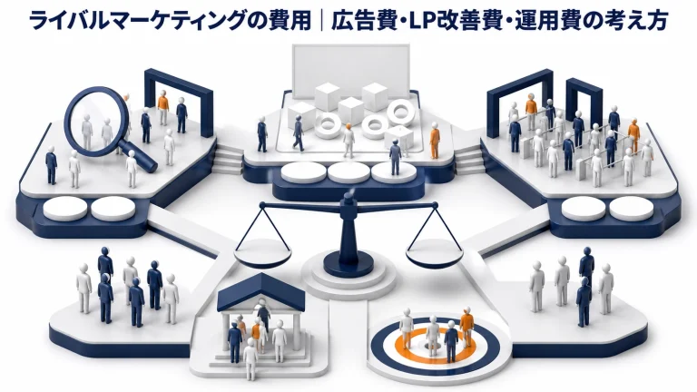 ライバルマーケティングの費用|広告費・LP改善費・運用費の考え方 Image 2.0 図解