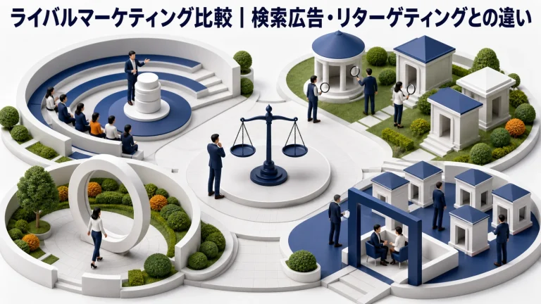ライバルマーケティング比較|検索広告・リターゲティングとの違い Image 2.0 図解