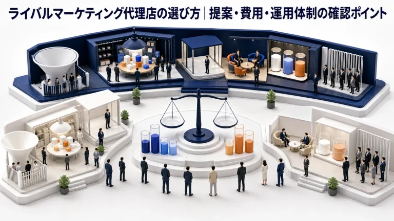 ライバルマーケティング代理店の選び方|提案・費用・運用体制の確認ポイント Image 2.0 図解