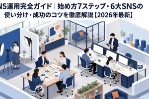 SNS運用完全ガイド｜始め方7ステップ・6大SNSの使い分け・成功のコツを徹底解説【2026年最新】 Image 2.0 図解