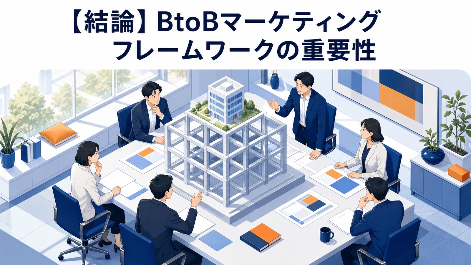 【2026年最新】BtoBマーケティングおすすめフレームワーク10選|AI活用・ABM・データドリブン戦略 BtoBマーケティングフレームワークの重要性 Image 2.0図解