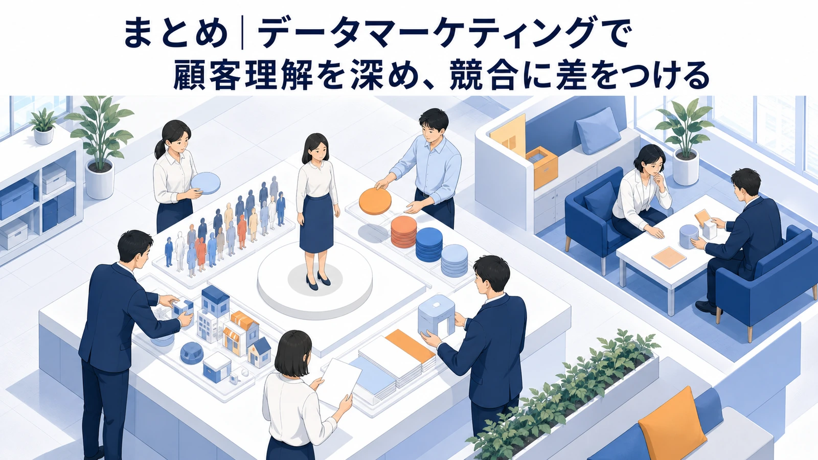 データマーケティングで顧客理解を深め競合に差をつける 顧客理解 仮説検証 改善継続 競争優位 Image 2.0図解