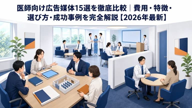 医師向け広告媒体15選を徹底比較|費用・特徴・選び方・成功事例を完全解説【2026年最新】 Image 2.0 図解