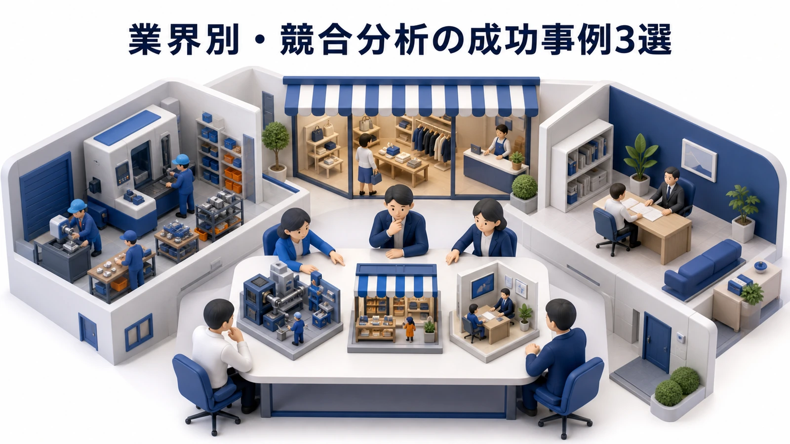 競合分析の業界別成功事例を整理したImage 2.0図解