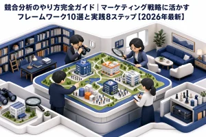 競合分析のやり方完全ガイド|マーケティング戦略に活かすフレームワーク10選と実践8ステップ【2026年最新】 Image 2.0 図解