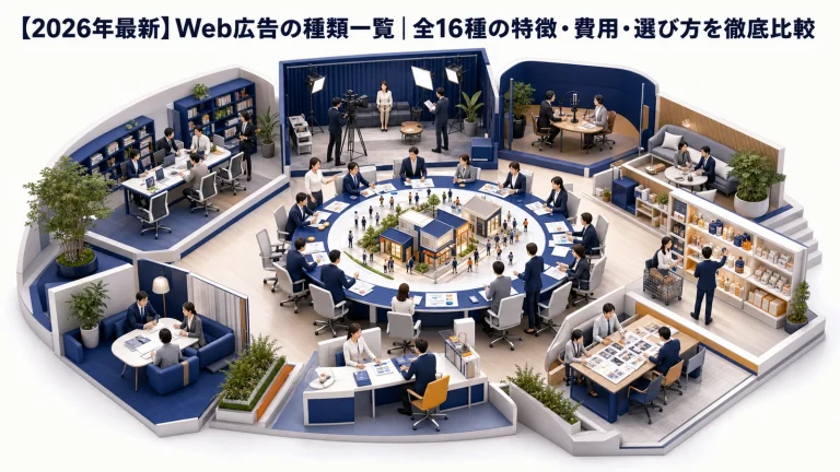 【2026年最新】Web広告の種類一覧|全16種の特徴・費用・選び方を徹底比較 Image 2.0 図解