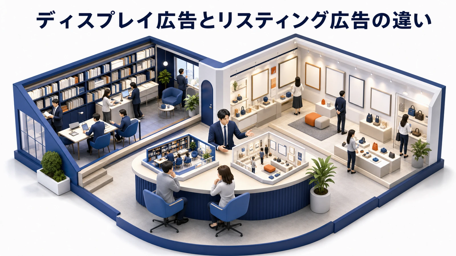 ディスプレイ広告と検索広告の違いを整理したImage 2.0図解