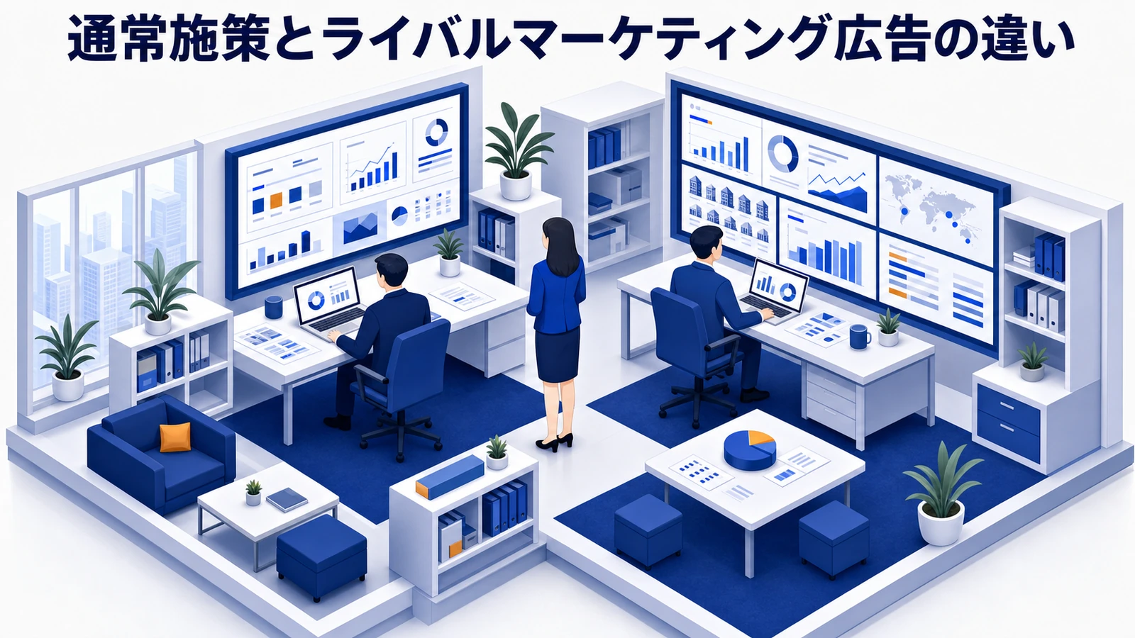 通常施策とライバルマーケティング広告の違い