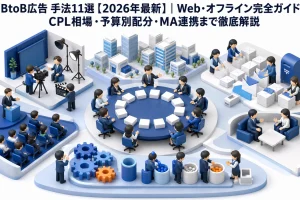 BtoB広告 手法11選【2026年最新】｜Web・オフライン完全ガイド｜CPL相場・予算別配分・MA連携まで徹底解説 Image 2.0 図解