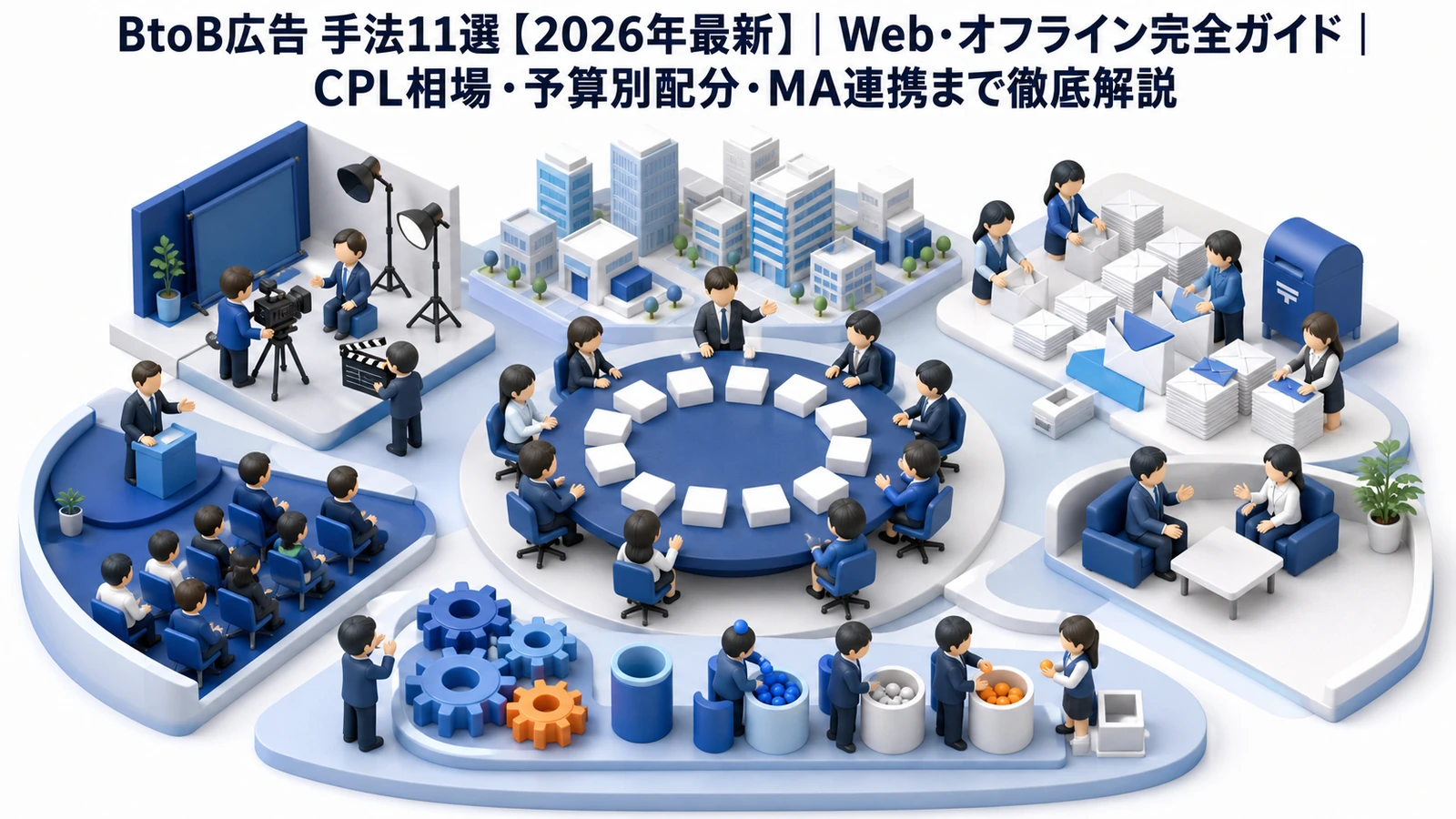 BtoB広告 手法11選【2026年最新】｜Web・オフライン完全ガイド｜CPL相場・予算別配分・MA連携まで徹底解説 Image 2.0 図解