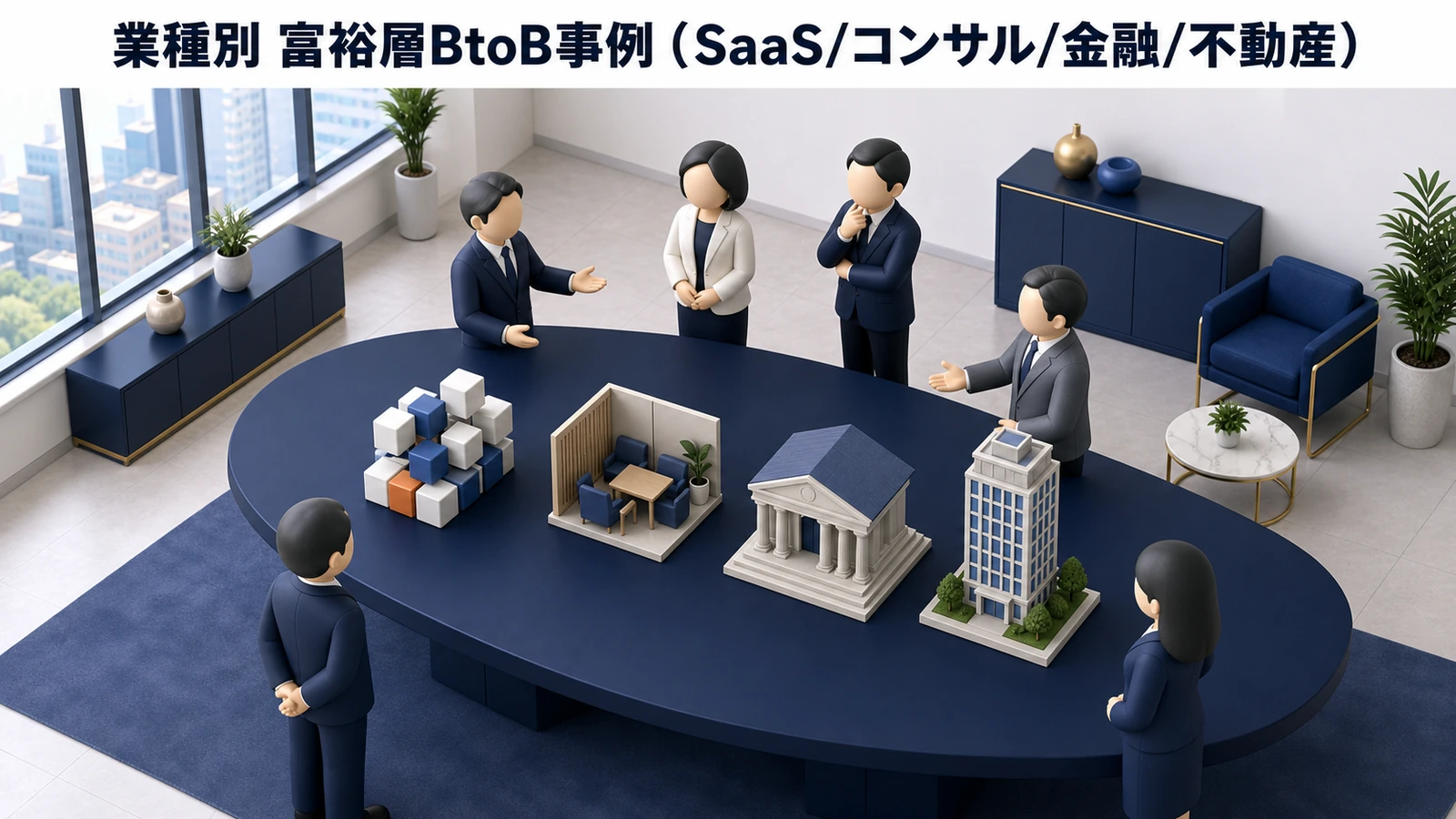 業種別 富裕層BtoB事例 SaaS コンサル 金融 不動産