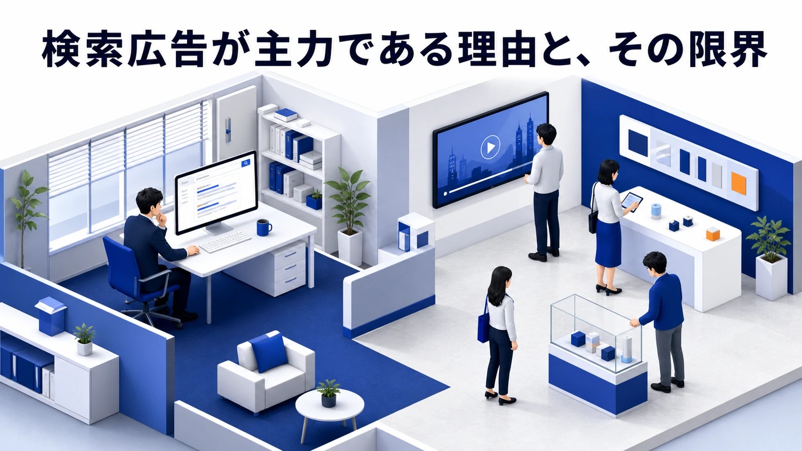 Google広告が重要な理由 顕在層 即効性 計測可能 改善運用 Image 2.0図解