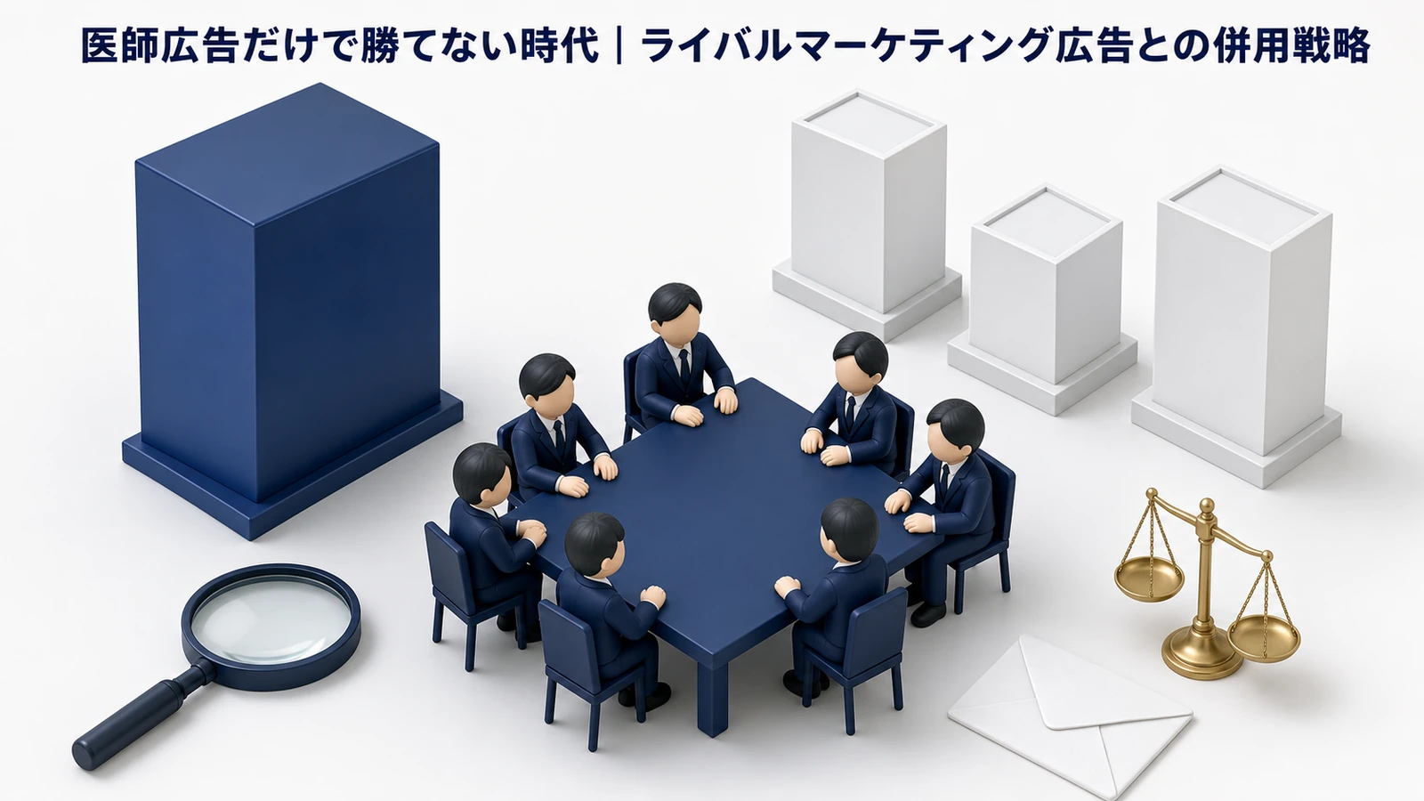 医師広告とライバルマーケティング広告の併用戦略 Image 2.0図解