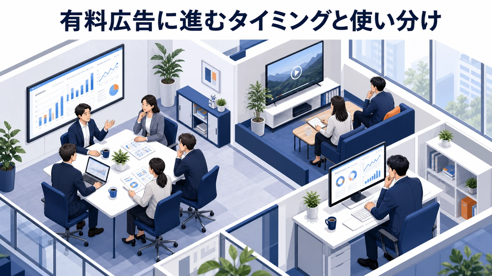 自社サービスの宣伝方法|特徴別の選び方とライバルマーケティング広告の活用法 成果につなげる設計ポイント Image 2.0図解