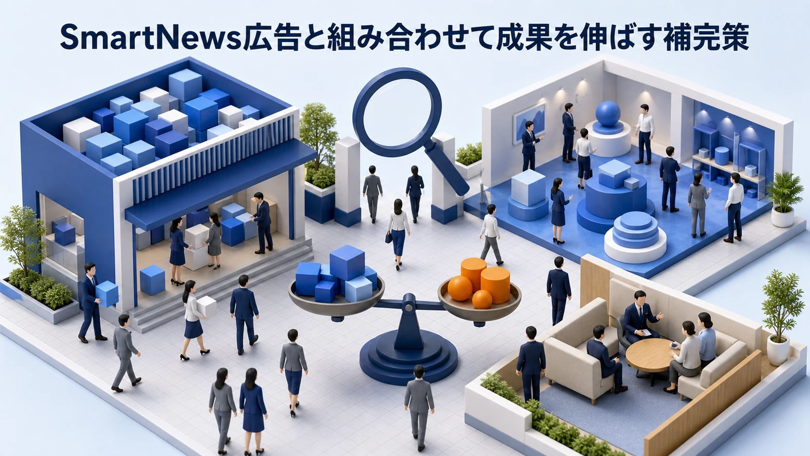 SmartNews広告とライバルマーケティング広告の補完関係 Image 2.0図解