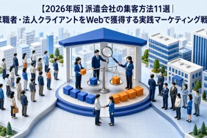 【2026年版】派遣会社の集客方法11選｜求職者・法人クライアントをWebで獲得する実践マーケティング戦略 Image 2.0 図解