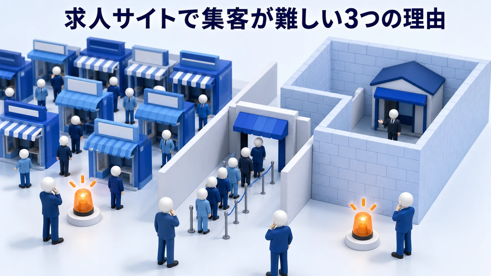 求人サイトで集客が難しい3つの理由
