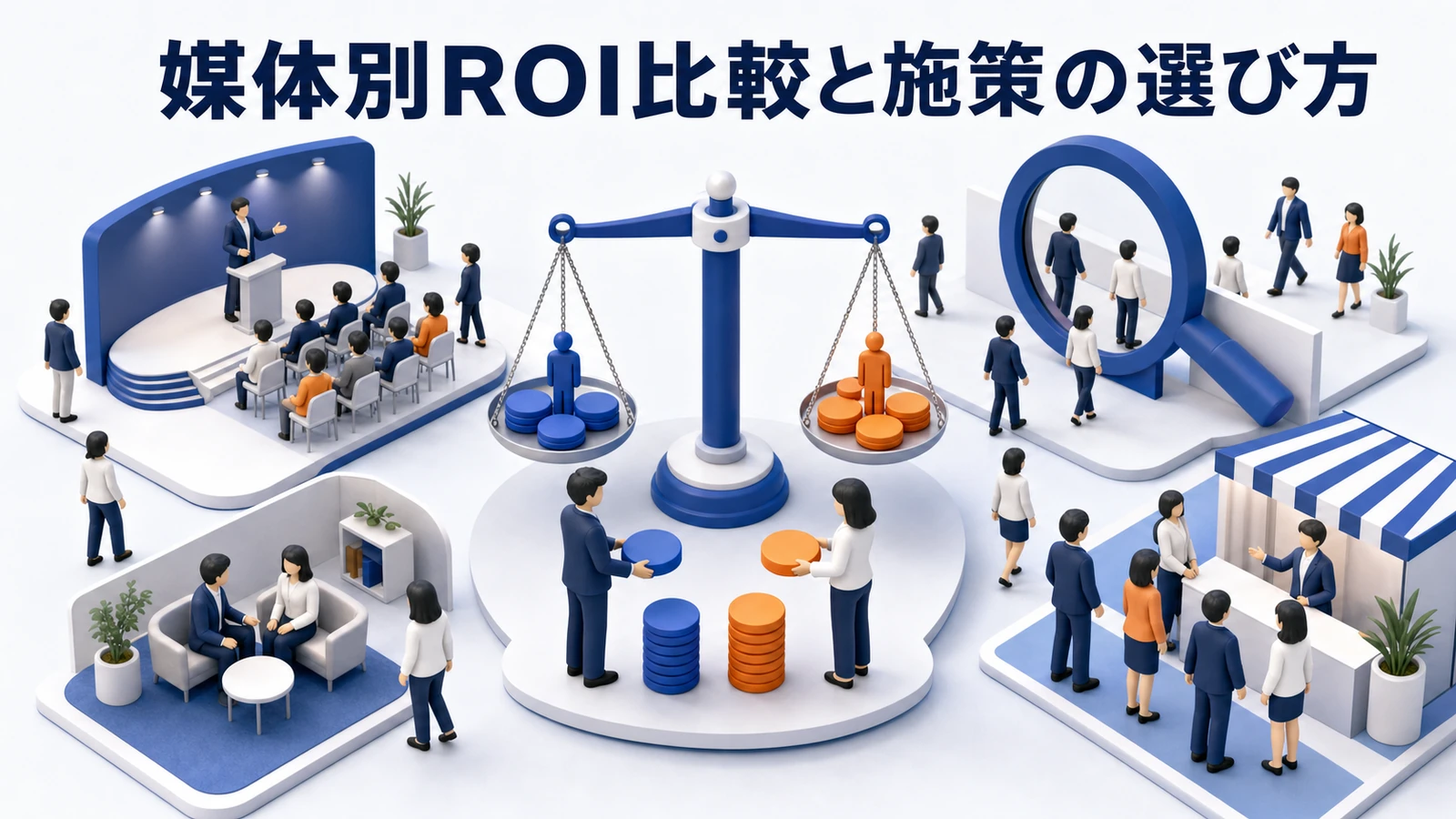 求人サイト集客施策の媒体別ROI比較表
