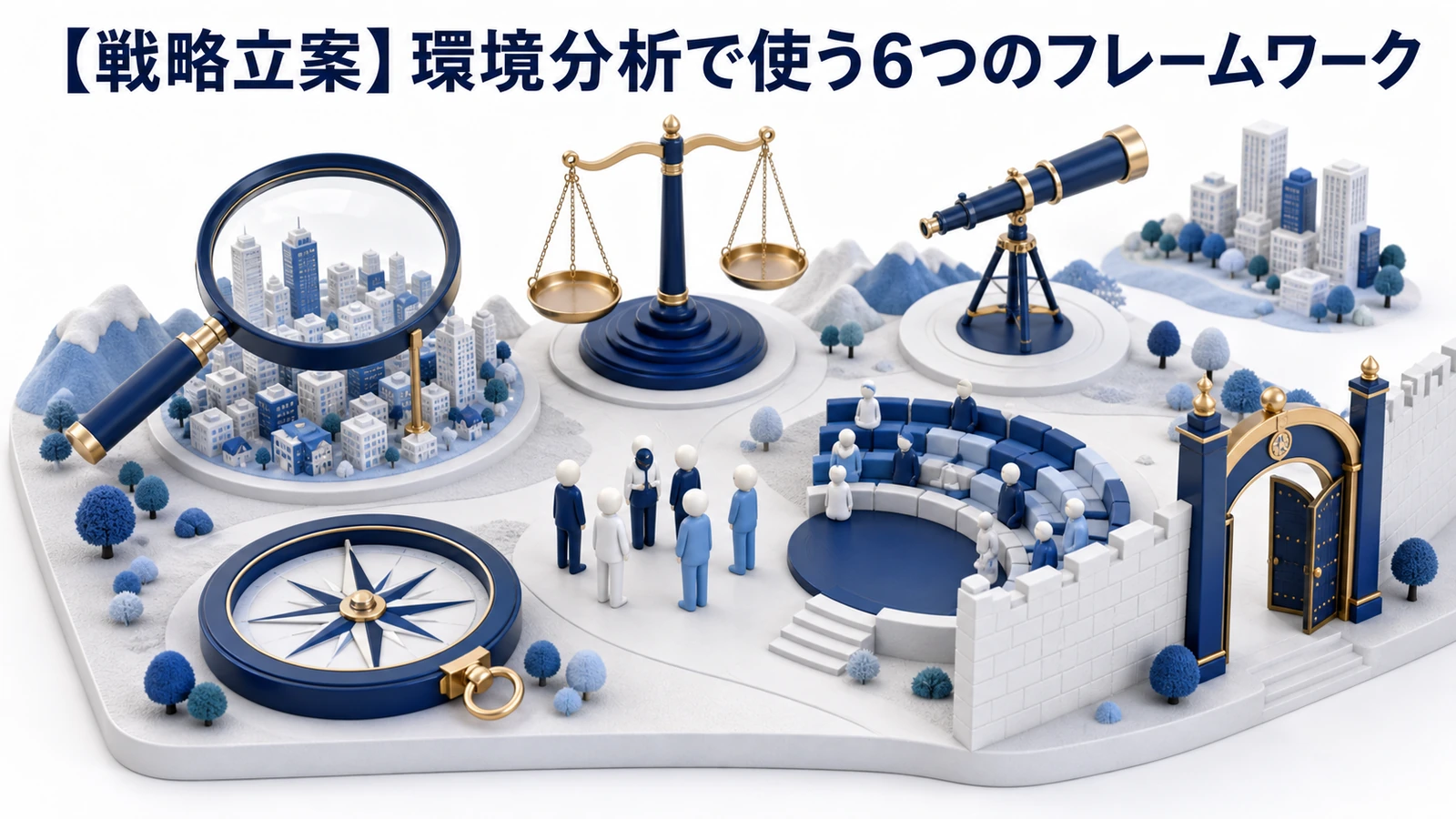 戦略立案で使うマーケティングフレームワークを整理したImage 2.0図解