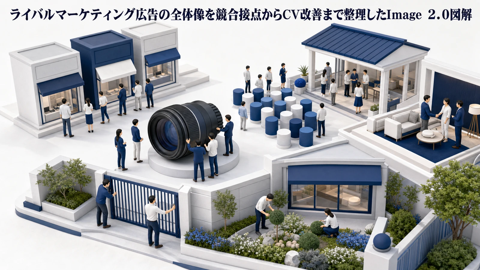 ライバルマーケティング広告の全体像を競合接点からCV改善まで整理したImage 2.0図解