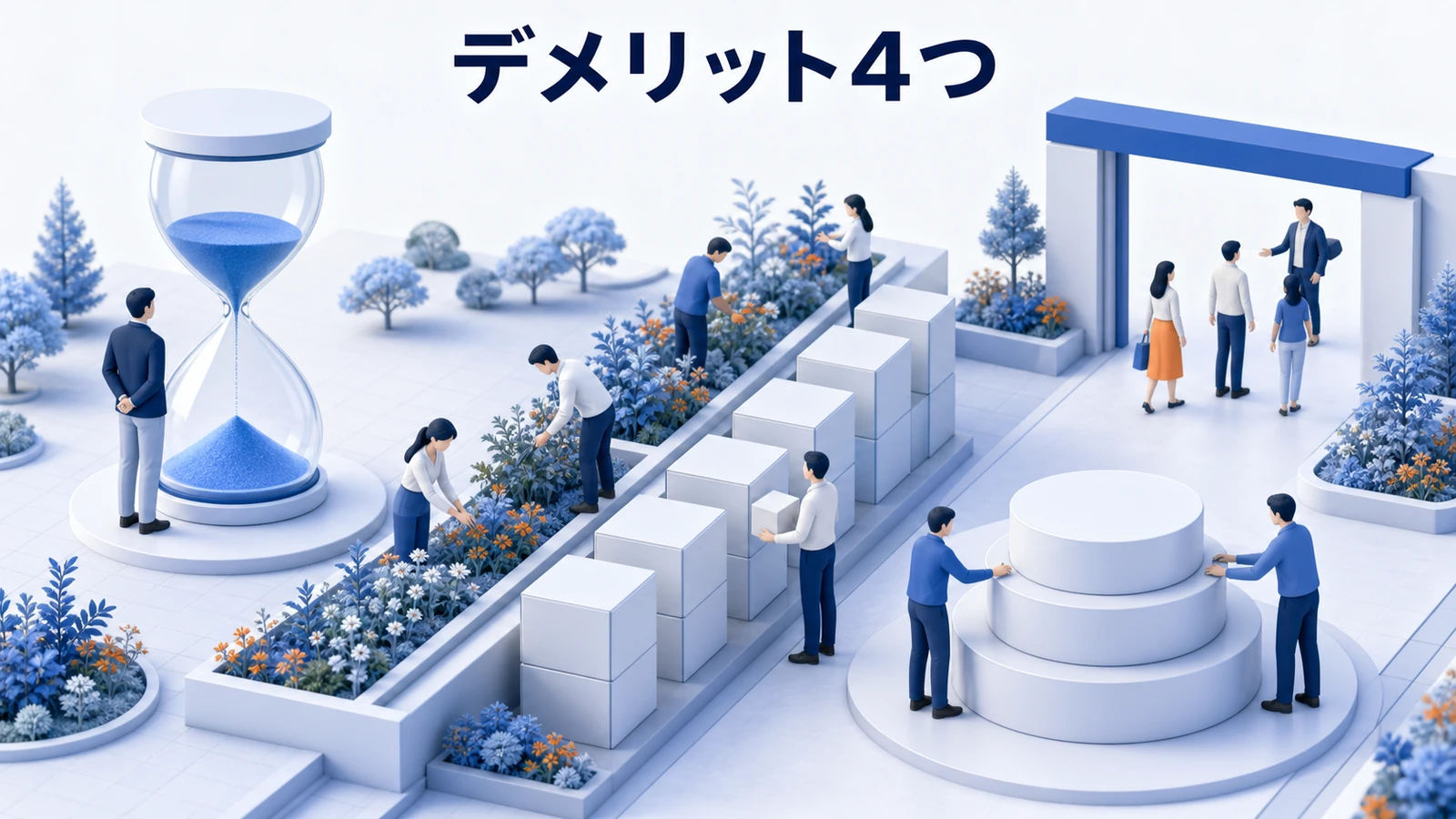 インバウンドマーケティングのデメリット4つを整理したImage 2.0図解