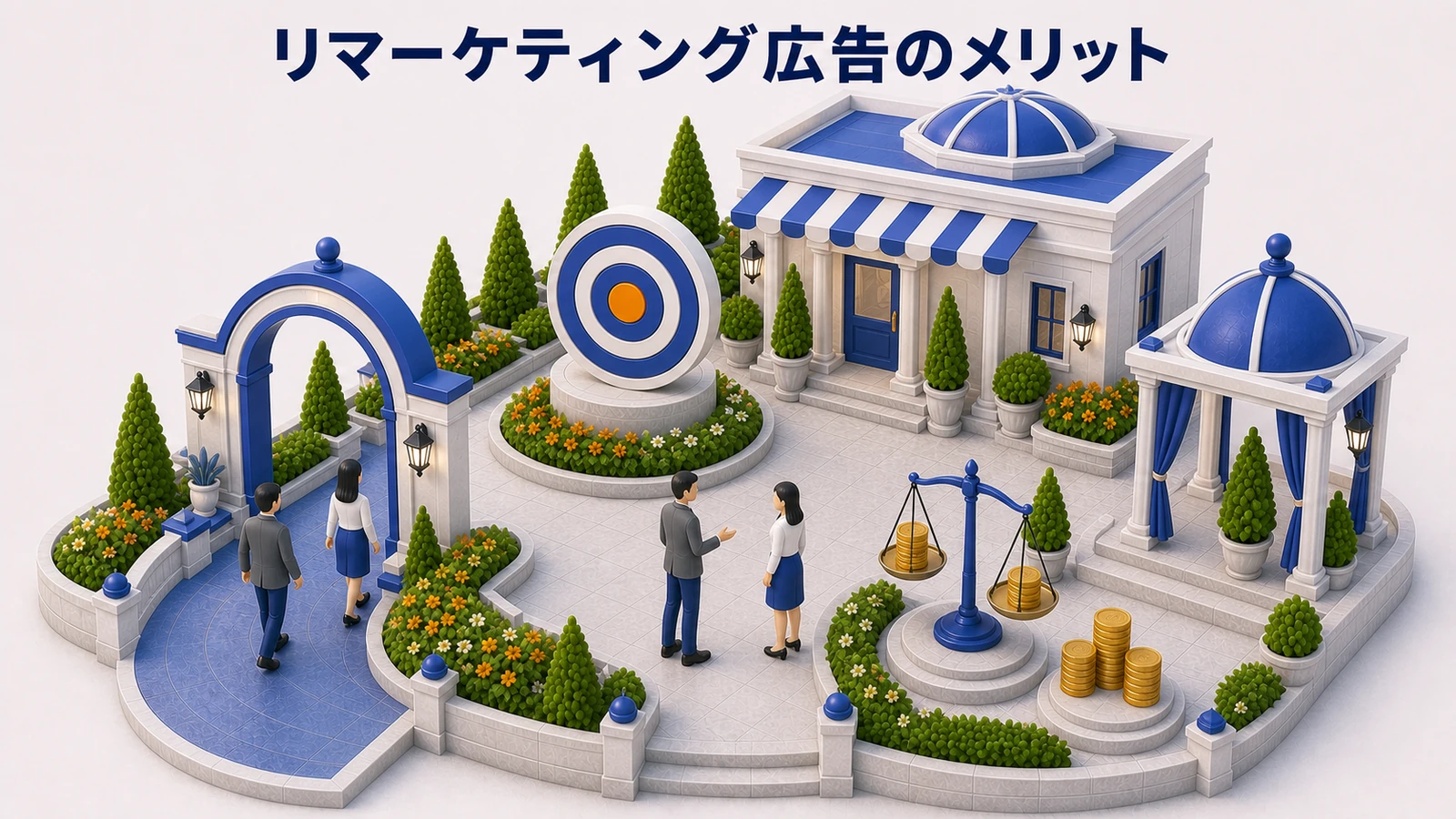 リマーケティング広告のメリットを解説するimage2.0インフォグラフィック