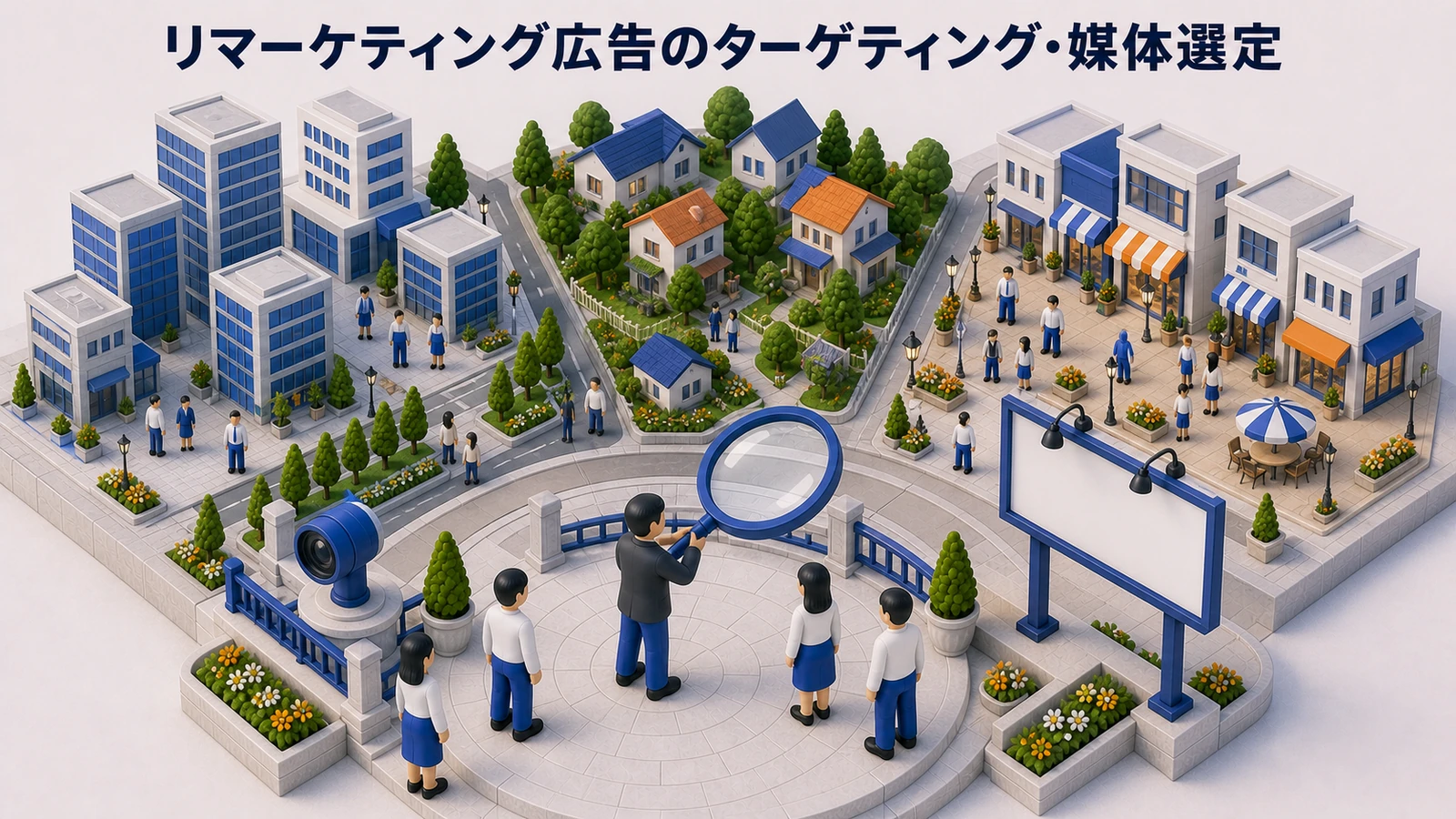 リマーケティング広告のターゲティング・媒体選定を解説するimage2.0インフォグラフィック
