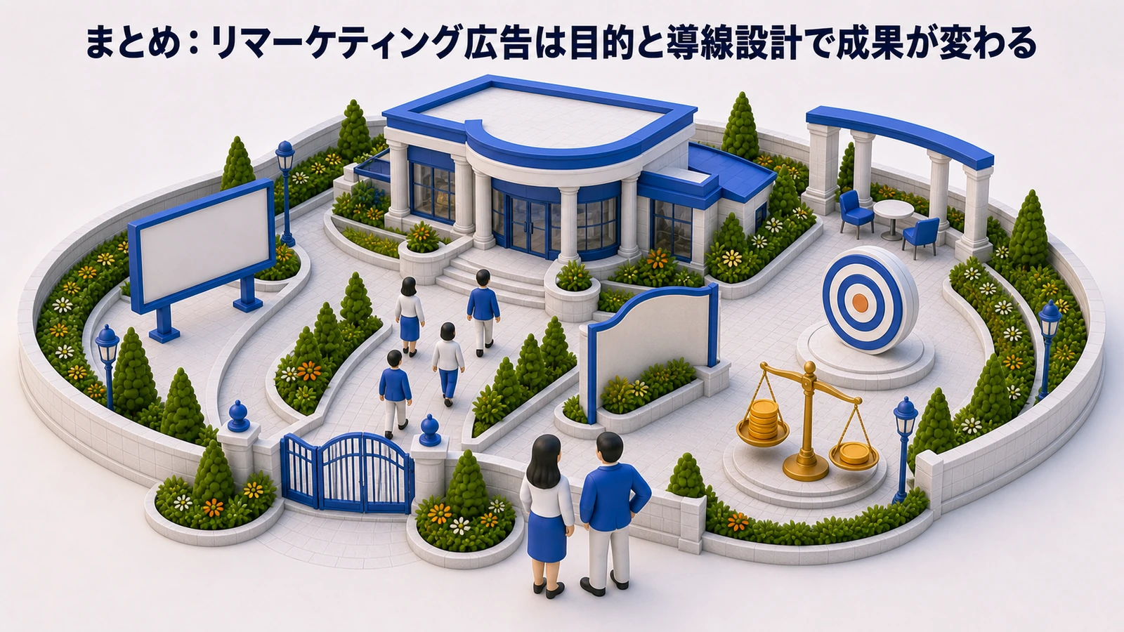 まとめ：リマーケティング広告は目的と導線設計で成果が変わるを解説するimage2.0インフォグラフィック