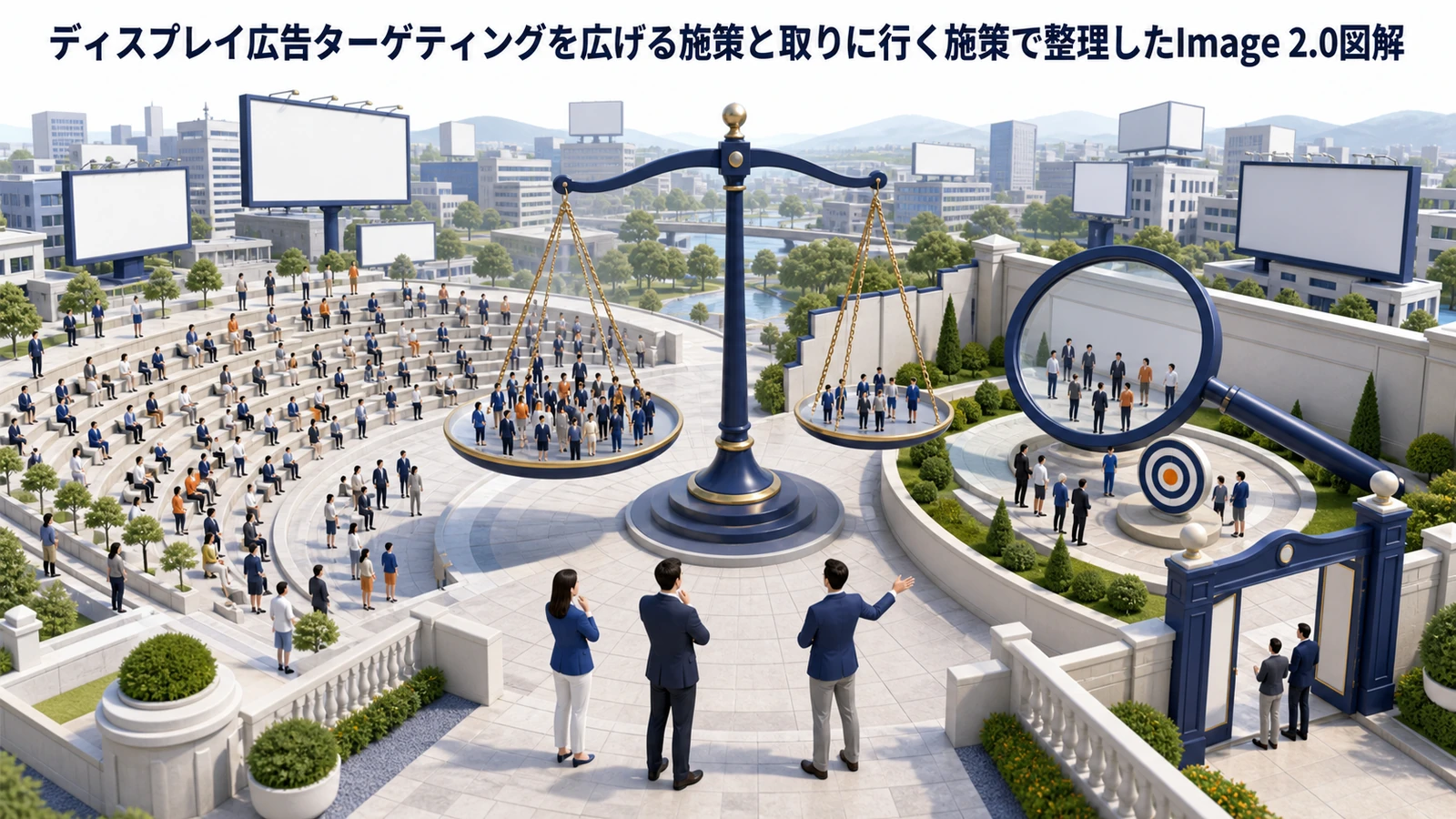 ディスプレイ広告ターゲティングを広げる施策と取りに行く施策で整理したImage 2.0図解