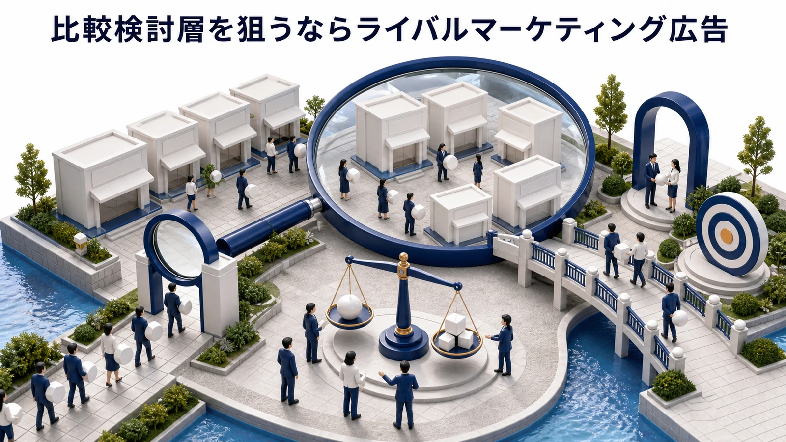 比較検討層を狙うライバルマーケティング広告の接点を整理したImage 2.0図解
