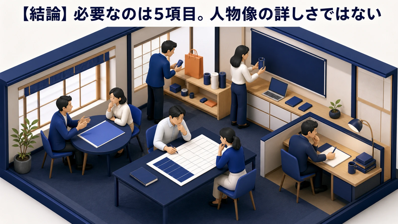 【結論】必要なのは5項目。人物像の詳しさではない 図解