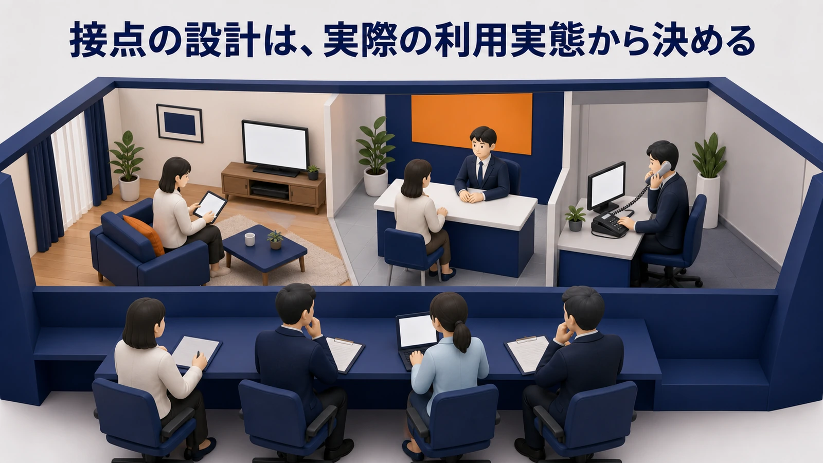 接点の設計は、実際の利用実態から決める 図解