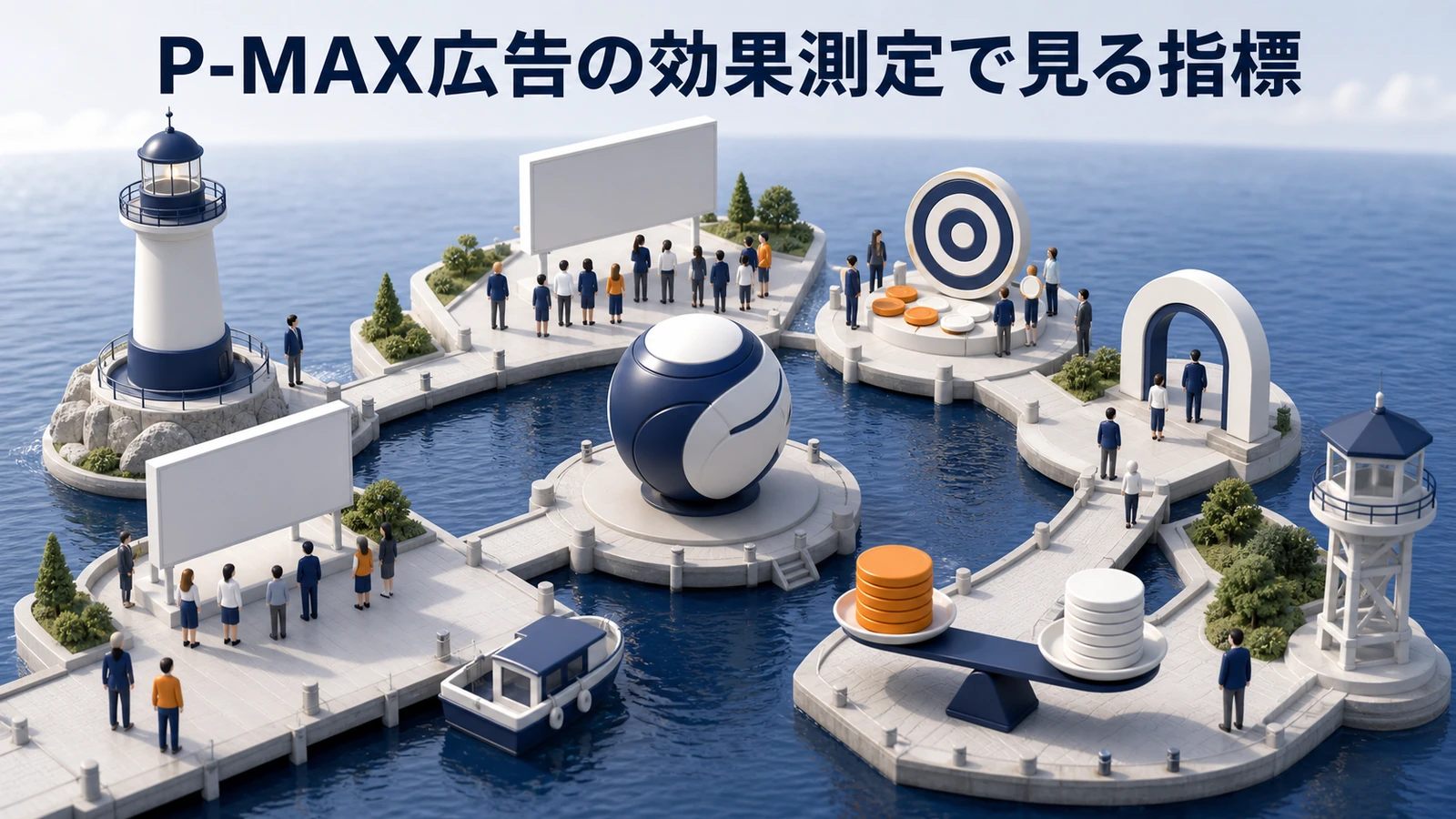 P-MAX広告の効果測定指標 CV数 CPA ROAS 検索語句 新規顧客
