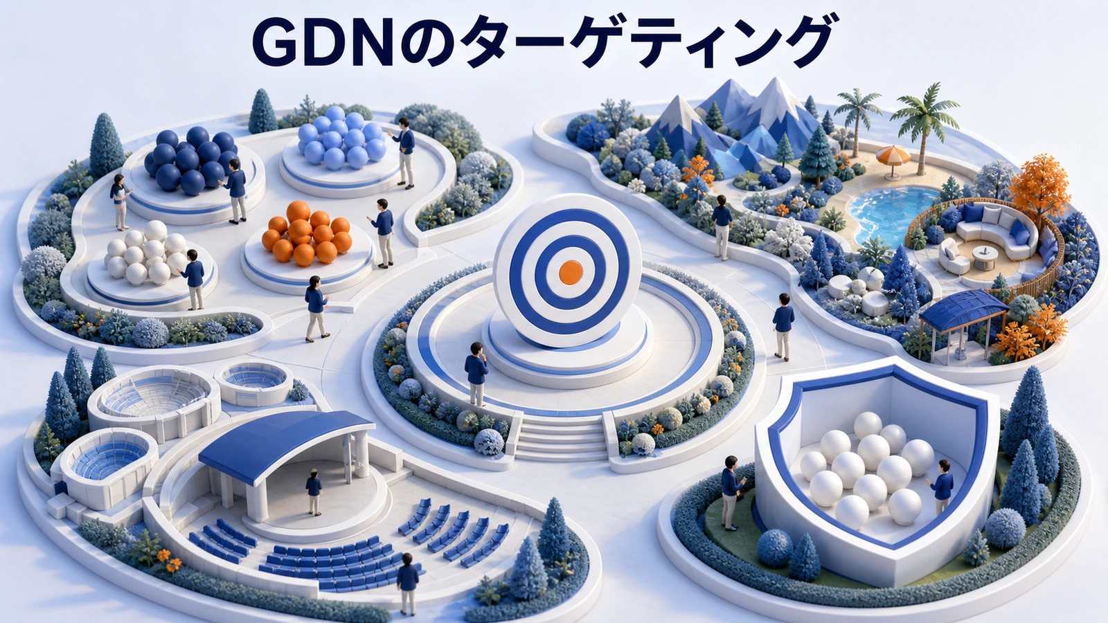 GDNのターゲティング オーディエンス コンテンツ プレースメント 自社データのimage2.0図解