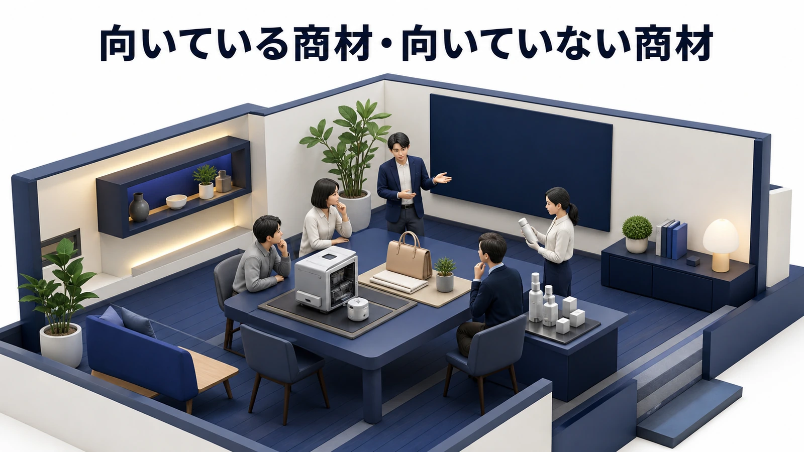 向いている商材・向いていない商材 図解