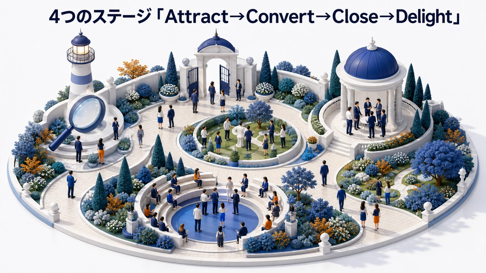 インバウンドマーケティングの4ステージを整理したImage 2.0図解