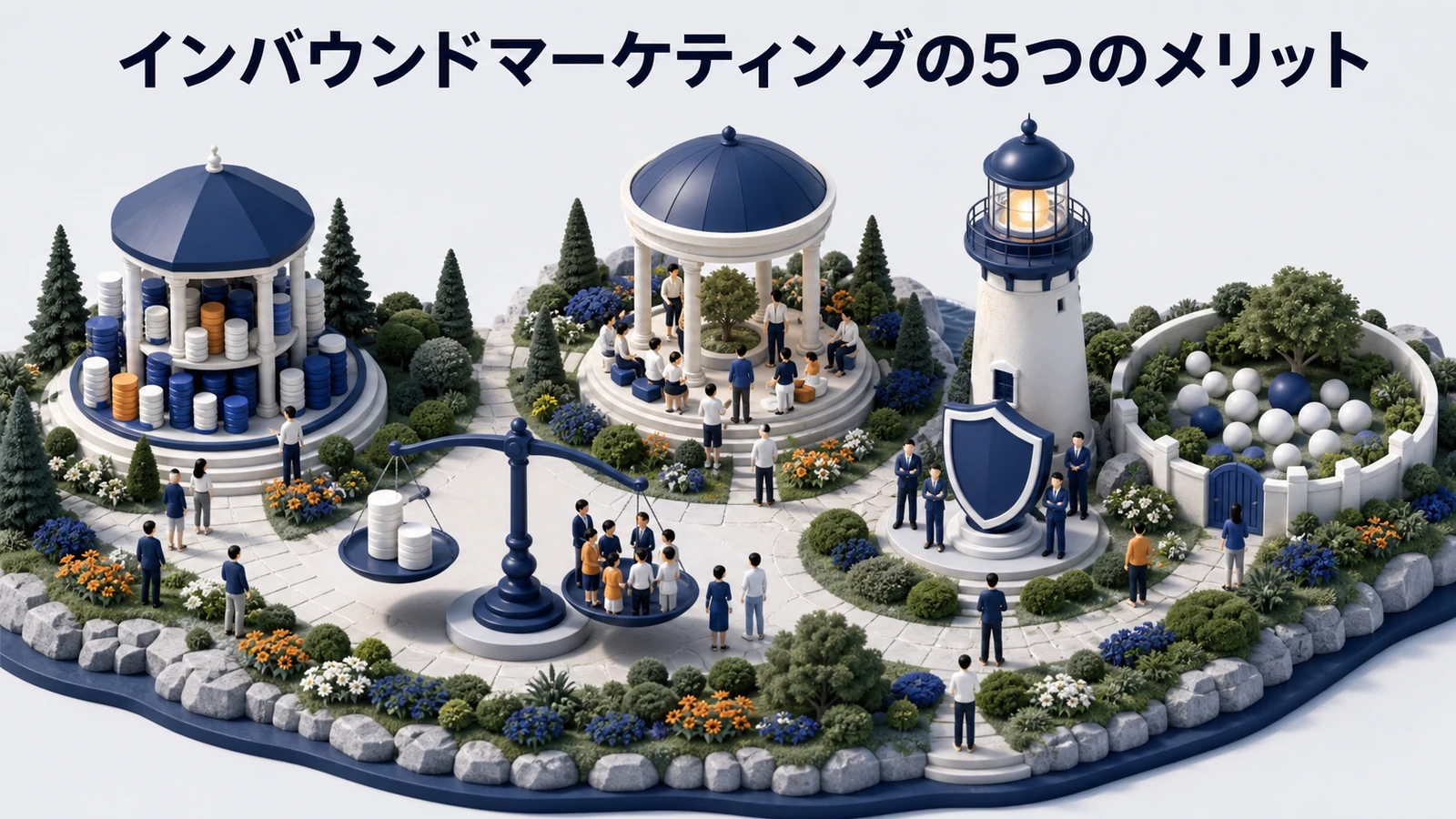 インバウンドマーケティングのメリット5つを整理したImage 2.0図解
