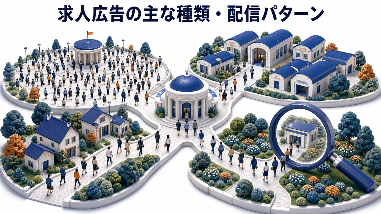 求人広告の種類 求人サイト 検索広告 SNS広告 採用LP image2.0図解