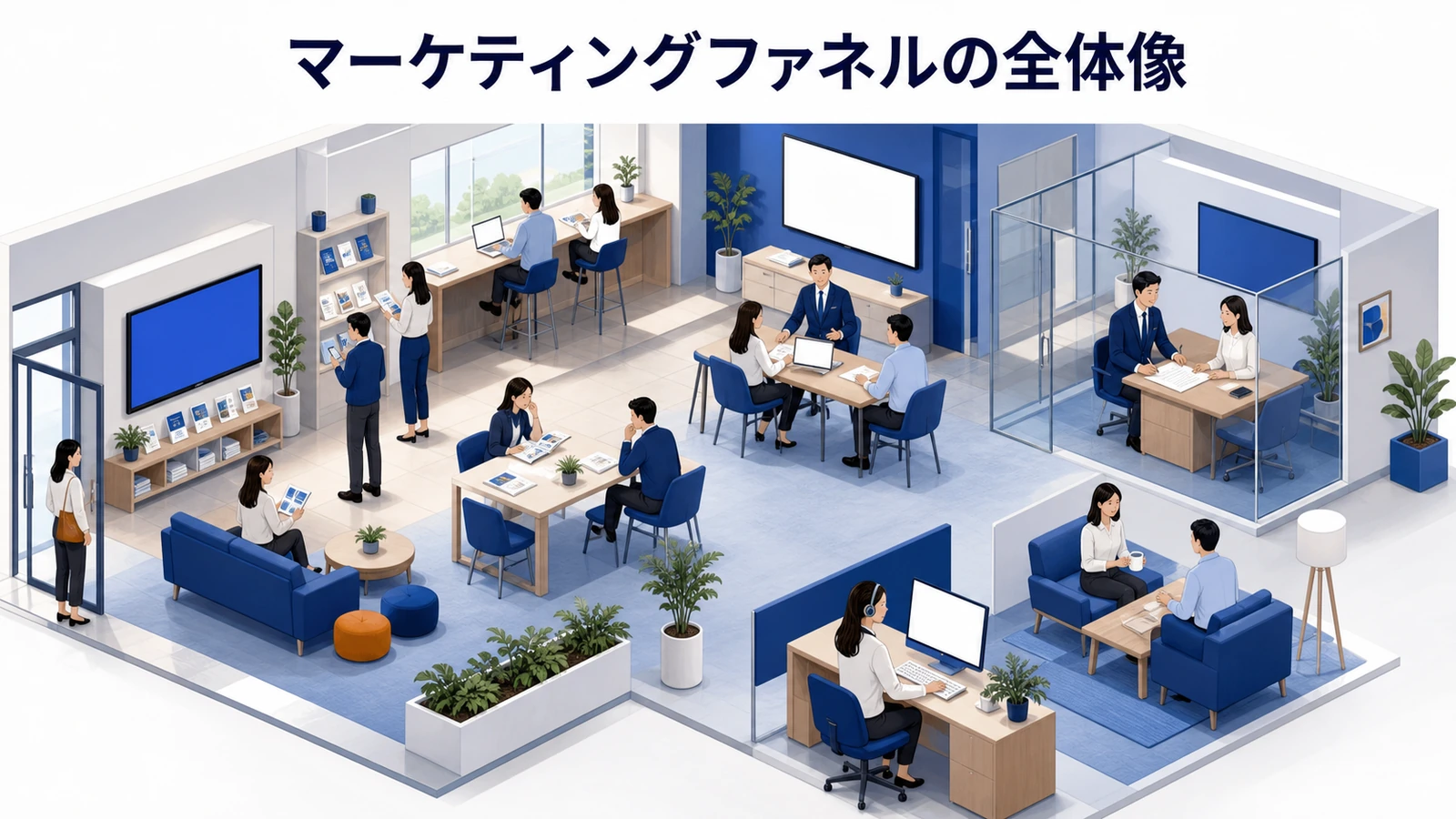 マーケティングファネル全体像と成果導線 Image 2.0図解
