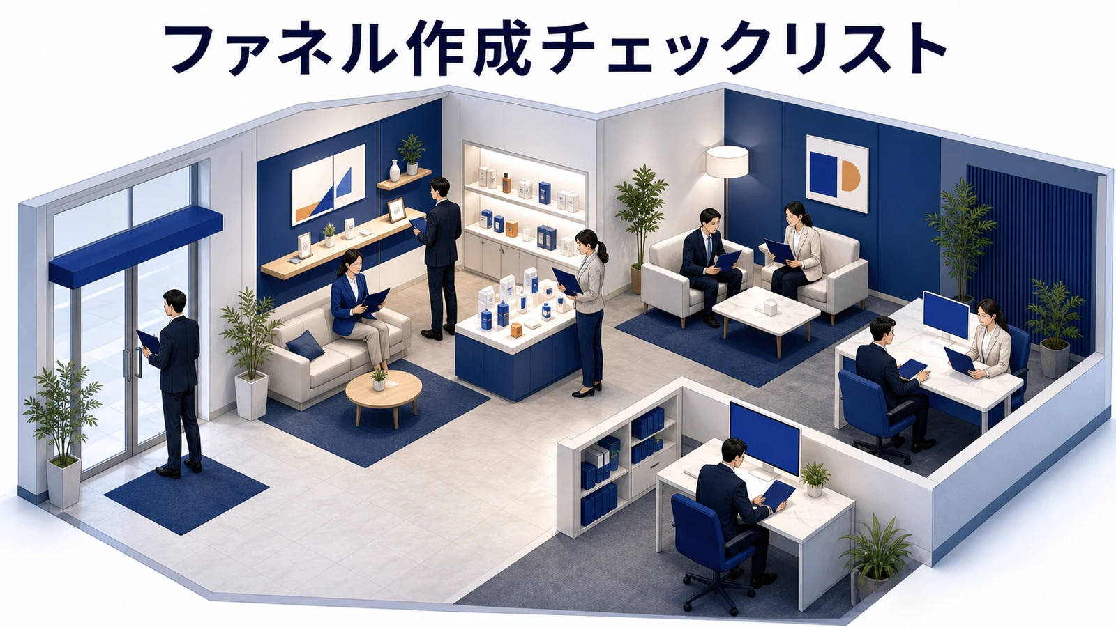 マーケティングファネルからライバルマーケティング広告へ進むチェックリスト Image 2.0図解