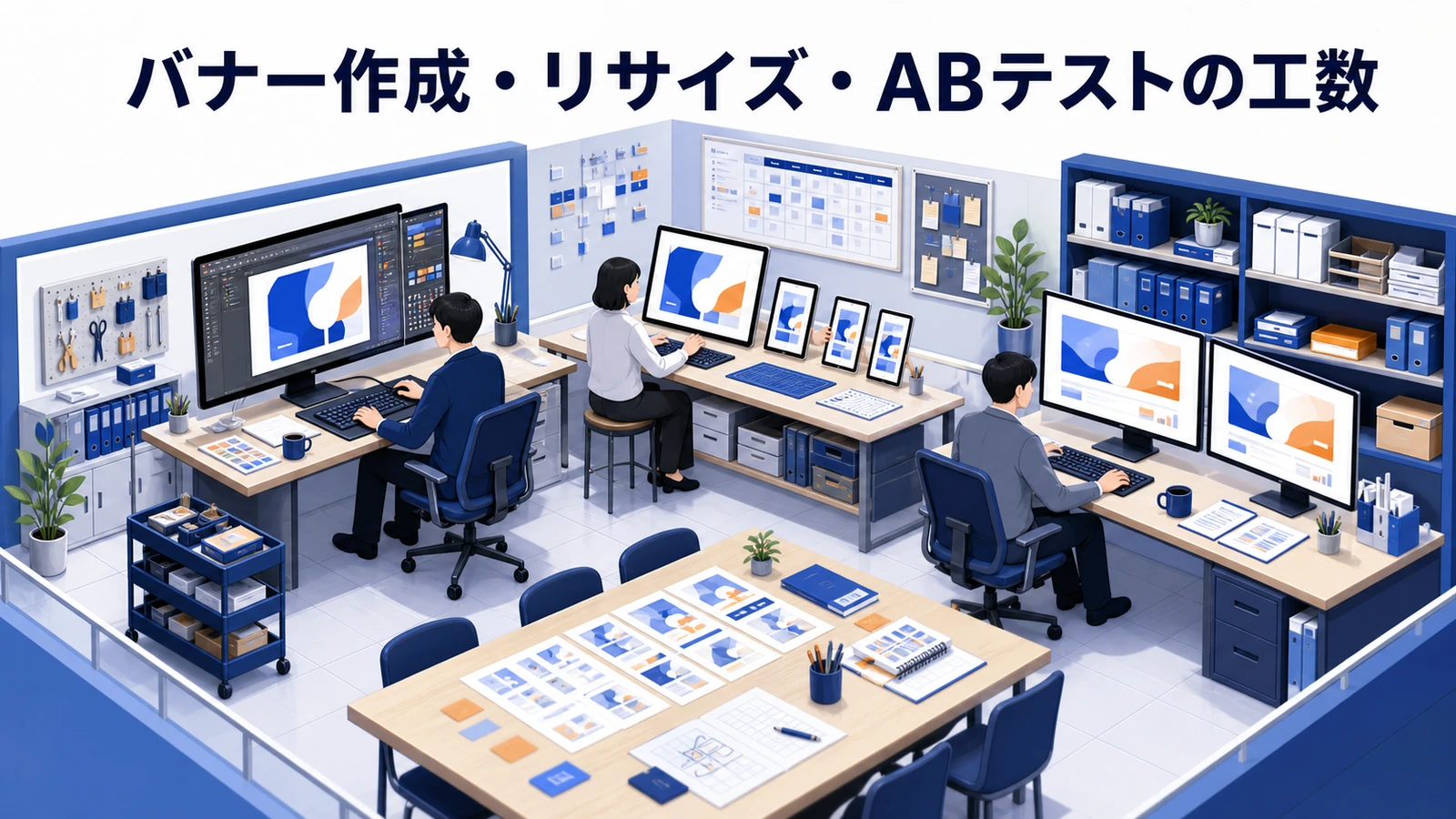 バナー作成・リサイズ・ABテストの工数 Image 2.0図解