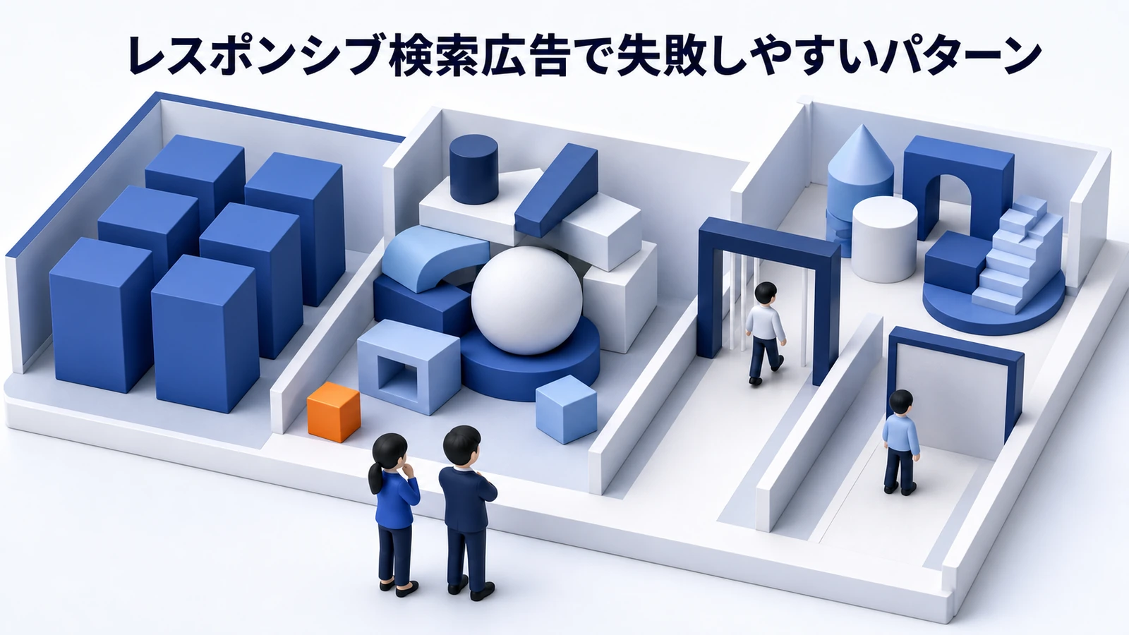 レスポンシブ検索広告 失敗パターン 基礎 実務 判断 image2.0図解