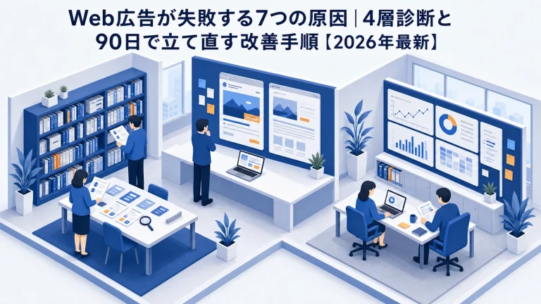 Web広告が失敗する7つの原因|4層診断と90日で立て直す改善手順【2026年最新】 Image 2.0 図解