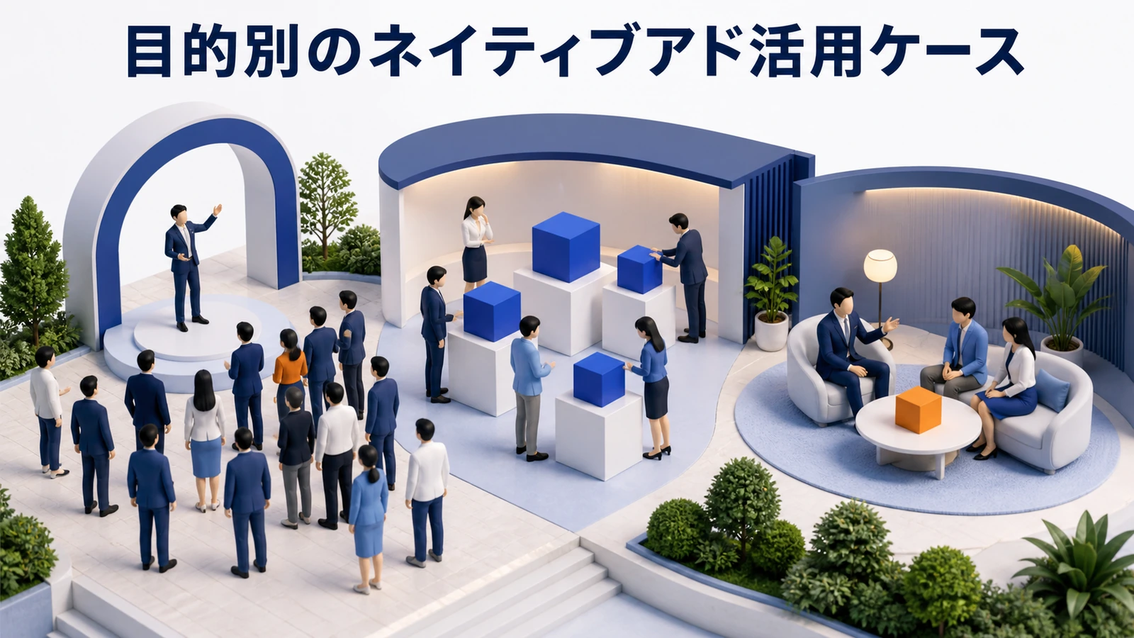 目的別のネイティブアド活用ケースを解説するimage2.0図解
