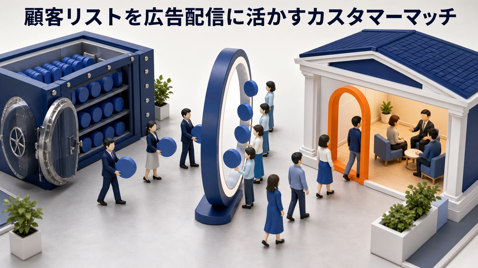 カスタマーマッチの顧客リスト活用を解説するimage2.0図解