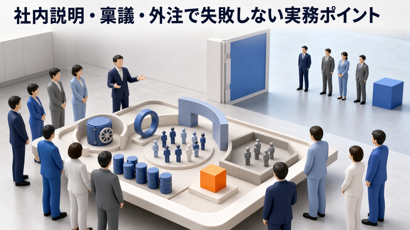 カスタマーマッチの社内説明稟議外注実務ポイントを解説するimage2.0図解